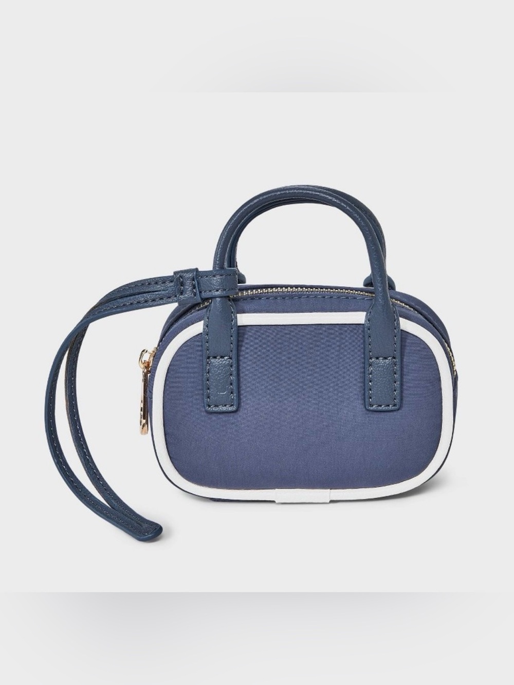 NWT Universal Thread Miniature Duffle Navy White Bag Charm